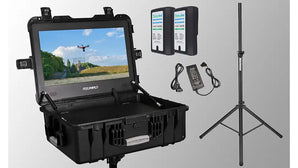 Zusatzmonitorset - Feelworld 21,5" Zoll 1000cdm² im Koffer mit Akku und Stativ